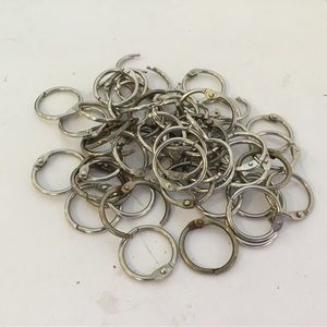 55 key chain holders. Metal. Silver